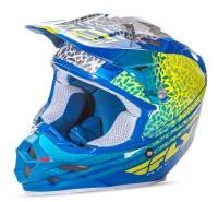 Fly Racing - Fly Racing F2 Carbon Animal Helmet - 73-4143X - Yellow/Blue/White - X-Large - Image 1