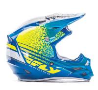 Fly Racing - Fly Racing F2 Carbon Animal Helmet - 73-4143X - Yellow/Blue/White - X-Large - Image 2