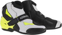 Alpinestars - Alpinestars SMX-1R Vented Boots - 222401612540 - Black/White/Yellow Fluorescent - 6.5 - Image 1