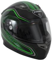 Zoan - Zoan Flux 4.1 Commander Graphics Helmet - 137-143 - Green - X-Small - Image 1