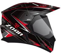 Zoan - Zoan Synchrony Duo-Sport Hawk Graphics Snow Helmet with Electric Shield - 521-508SN/E - Red - 2XL - Image 1