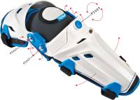 Fly Racing - Fly Racing 5 Pivot Knee Guard - KNEE GUARD WHT - White - OSFM - Image 3