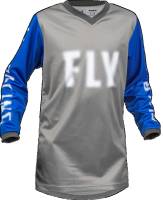 Fly Racing - Fly Racing F-16 Youth Jersey - 376-223YL - Gray/Blue - Large - Image 1