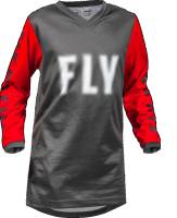 Fly Racing - Fly Racing F-16 Youth Jersey - 376-224YL - Gray/Red - Large - Image 1