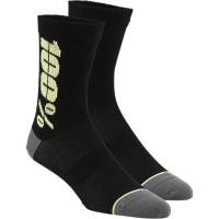 100% - 100% Wool Performance Socks - 24006-014-17 - Black/Yellow - Sm-Md - Image 1