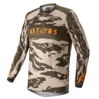 Alpinestars - Alpinestars Racer Tactical Youth Jersey - 3771222-6840-L - Military Sand Camo/Tangerine - Large - Image 1
