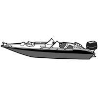 Carver by Covercraft - Carver Performance Poly-Guard Styled-to-Fit Boat Cover f/19.5&#39; Wide Style Bass Boats - Grey - Image 2