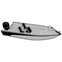 Carver by Covercraft - Carver Performance Poly-Guard Styled-to-Fit Boat Cover f/15.5&#39; V-Hull Side Console Fishing Boats - Grey - Image 2