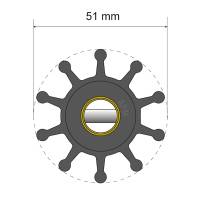 Albin Pump Marine - Albin Pump Premium Impeller Kit - 51 x 12.7 x 22mm - 10 Blade - Pin Insert - Image 1