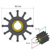 Albin Pump Marine - Albin Pump Premium Impeller Kit 65 x 15.8 x 51mm - 12 Blade - Key Insert - Image 2