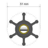 Albin Pump Marine - Albin Pump Premium Impeller Kit - 51 x 22 x 12mm - 6 Blade - Pin Insert - Image 1