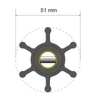 Albin Pump Marine - Albin Pump Premium Impeller Kit - 51 x 22 x 12.7mm - 6 Blade - Pin Insert - Image 1