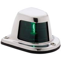 Attwood Marine - Attwood 1-Mile Deck Mount, Green Sidelight - 12V - Stainless Steel Housing - Image 1