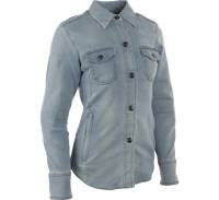 Speed & Strength - Speed & Strength Speed Society Armored Moto Womens Shirt - 892278 - Denim - X-Small - Image 1