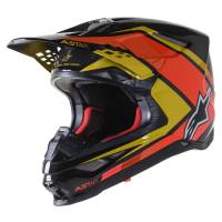 Alpinestars - Alpinestars Supertech M10 Meta 2 Helmet - 8300422-1549-2X - Black/Yellow/Orange Glossy - 2XL - Image 1