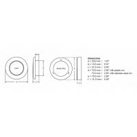 Hella Marine - Hella Marine Red LED Round Courtesy Lamp - White Bezel - 24V - Image 2