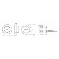 Hella Marine - Hella Marine Blue LED Round Courtesy Lamp - White Bezel - 24V - Image 2