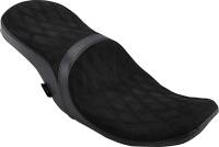 Drag Specialties - Drag Specialties Low Profile Tour Seat for Yaffe Razorback Tank - Suede Double Diamond Stitch - 0801-1076 - Image 1