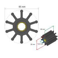 Albin Pump Marine - Albin Pump Premium Impeller Kit 65 x 15.8 x 68mm - 10 Blade - Spline Insert - Image 2