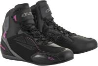 Alpinestars - Alpinestars Stella Faster-3 Drystar Womens Riding Shoes - 25409191139-7.5 - Black/Fuchsia - 7.5 - Image 1