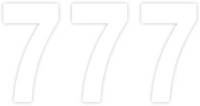 Factory Effex - Factory Effex Pro Numbers 4in. - No. 7 - White - 04-2567 - Image 1