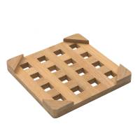 Whitecap - Whitecap Teak Small Square Trivet - 6" - Image 2