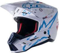 Alpinestars - Alpinestars SM5 Action Helmet - 8306122-2077-2X - White/Cyan/Blue Glossy - 2XL - Image 1