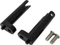 Drag Specialties - Drag Specialties Passenger Footpeg Mounts - Gloss Black - 1620-1057 - Image 1