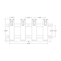 TACO Marine - TACO Aluminum/Poly 4-Rod Rack Holder - Image 2