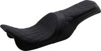 Drag Specialties - Drag Specialties Predator 2-Up Seats with Forward Double Diamond Positioning - Black Thread - 0801-1265 - Image 1