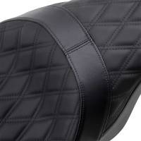 Drag Specialties - Drag Specialties Predator 2-Up Seats with Forward Double Diamond Positioning - Black Thread - 0801-1265 - Image 2