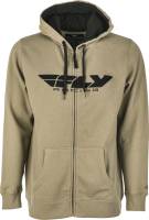 Fly Racing - Fly Racing Fly Corporate Zip Up Hoodie - 354-01942X - Tan/Black - 2XL - Image 1