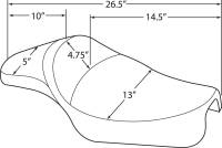 Drag Specialties - Drag Specialties Extended Reach Predator Seat - Smooth - 0804-0610 - Image 3