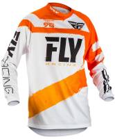 Fly Racing - Fly Racing F-16 Youth Jersey (2018) - 371-928YX - Orange/White - X-Large - Image 1