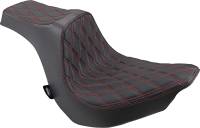 Drag Specialties - Drag Specialties Predator III Seat - Double Diamond - Red Thread - 0802-1190 - Image 1