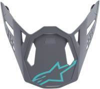 Alpinestars - Alpinestars Visor for S-M8 Supertech Helmets - Radium/Matte Gray/Teal - 8981519-9007 - Image 2