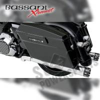 Bassani Manufacturing - Bassani Manufacturing 4in. Slip-On Megaphone Mufflers with 2 1/2in. Performance Baffles -  Chrome with Billet End Cap - FLH-517L - Image 2