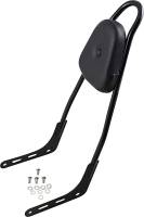 Motherwell - Motherwell One-Piece Skull Sissy Bars with Red-Eyed Pad Mount - 25in. - Gloss Black - 156T18-GB-SR-WP - Image 2