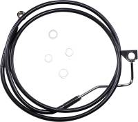 Drag Specialties - Drag Specialties Standard Length Front Stainless Steel Brake Line Kit - Black Vinyl - 1741-3988 - Image 1