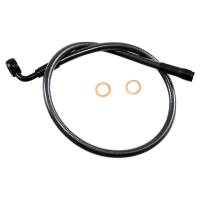 Magnum - Magnum Black Pearl Designer Series ABS Front Upper Brake Line - 12mm. 90deg. Banjo - 24in. - AS478024 - Image 1