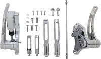 Accutronix - Accutronix Forward Controls with Master Cylinder - Slotted - Chrome - FC103-SSC - Image 1