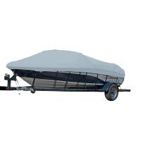 Carver by Covercraft - Carver Performance Poly-Guard Styled-to-Fit Boat Cover f/17.5&#39; Sterndrive V-Hull Runabout Boats (Including Eurostyle) w/Windshield &amp; Hand/Bow Rails - Grey - Image 1