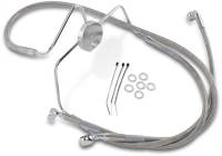 Drag Specialties - Drag Specialties Extended Stainless Steel Front Brake Line Kit - Clear Coated - 16in./34in. - 644410-4 - Image 1