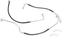 Drag Specialties - Drag Specialties Standard Length Rear Stainless Steel Brake Line Kit - Black Vinyl - 640231-BLK - Image 1