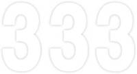 Factory Effex - Factory Effex Pro Numbers 4in. - No. 3 - White - 04-2563 - Image 1