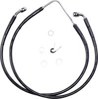 Drag Specialties - Drag Specialties Standard Length Front Stainless Steel Brake Line Kit - Black Vinyl - 660322-BLK - Image 1