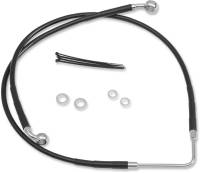 Drag Specialties - Drag Specialties Standard Length Front Stainless Steel Brake Line Kit - Black Vinyl - 660322-BLK - Image 2