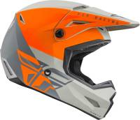 Fly Racing - Fly Racing Kinetic Straight Edge Youth Helmet - 73-8638YL - Matte Orange/Gray - Large - Image 4