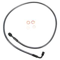 Magnum - Magnum Black Pearl E-Z Align Single Disc Front Brake Line - 180deg. Top Angle - 38in - 46438SW - Image 1