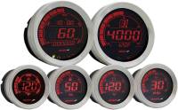 Koso North America - Koso North America Digital Gauge Cluster with Oil Temp Gauge - Silver - BA050905 - Image 1